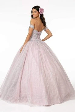 Elizabeth K - GL2914 Glitter Embellished Sweetheart Ballgown With Cape