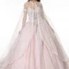 Elizabeth K - GL2914 Glitter Embellished Sweetheart Ballgown With Cape