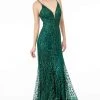 Elizabeth K - GL2938 Glitter Plunging V-Neck Mermaid Dress 2 Elizabeth K - GL2938 Glitter Plunging V-Neck Mermaid Dress