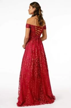 Elizabeth K - GL2941 Embroidered Off-Shoulder A-Line Gown