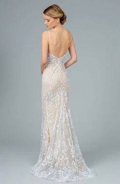 Elizabeth K - GL2990 Jeweled Deep V-Neck Sheath Dress 19 Elizabeth K - GL2990 Jeweled Deep V-Neck Sheath Dress