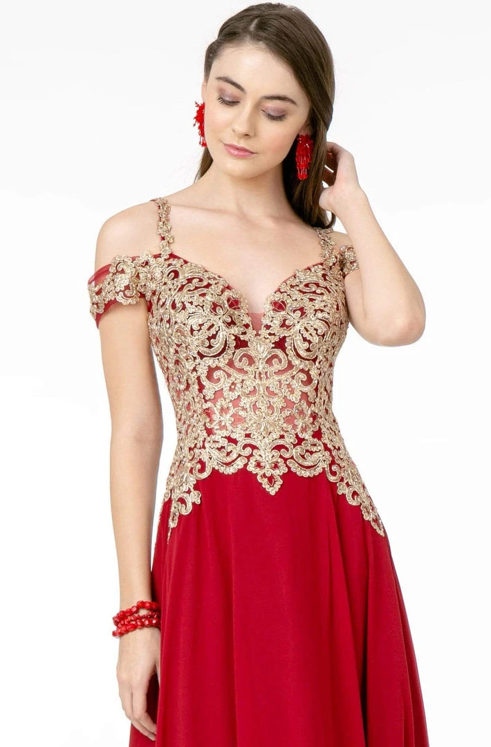 Elizabeth K - GL2998 Embroidered Sweetheart Chiffon A-Line Gown 8 Elizabeth K - GL2998 Embroidered Sweetheart Chiffon A-Line Gown