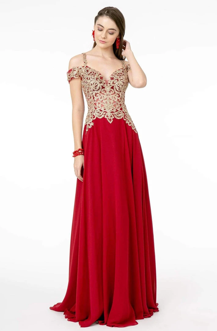 Elizabeth K - GL2998 Embroidered Sweetheart Chiffon A-Line Gown 7 Elizabeth K - GL2998 Embroidered Sweetheart Chiffon A-Line Gown