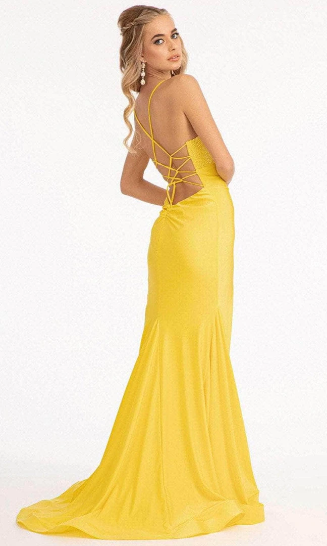 Elizabeth K GL3035 - Lace Up Back Mermaid Prom Dress 14 Elizabeth K GL3035 - Lace Up Back Mermaid Prom Dress