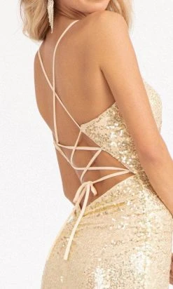 Elizabeth K GL3049 - Floral Applique Sequin Prom Dress 21 Elizabeth K GL3049 - Floral Applique Sequin Prom Dress