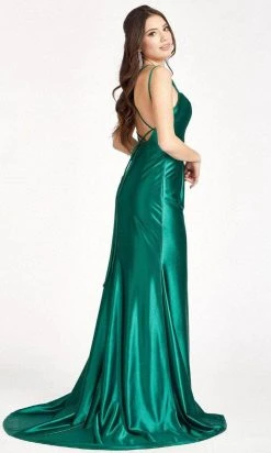 Elizabeth K GL3061 - Lace Up Satin Evening Dress 24 Elizabeth K GL3061 - Lace Up Satin Evening Dress