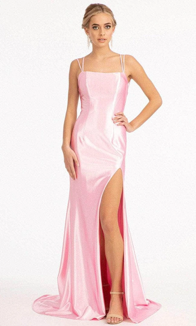 Elizabeth K GL3061 - Lace Up Satin Evening Dress 3 Elizabeth K GL3061 - Lace Up Satin Evening Dress