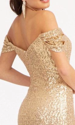 Elizabeth K GL3064 - Off Shoulder Sleeve Mermaid Dress