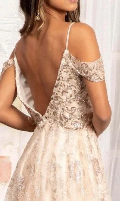 Elizabeth K GL3070 - Draping Sleeves Formal Gown