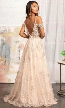 Elizabeth K GL3070 - Draping Sleeves Formal Gown