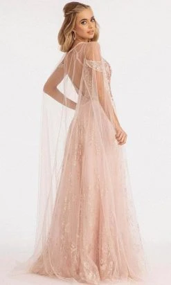 Elizabeth K GL3070 - Draping Sleeves Formal Gown