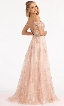 Elizabeth K GL3070 - Draping Sleeves Formal Gown