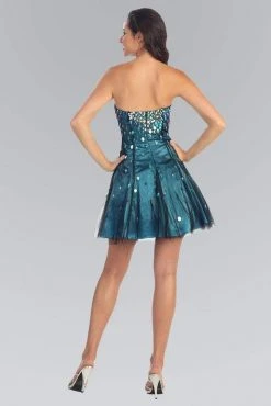 Elizabeth K - GS1023 Sequined Sweetheart Tulle A-Line Dress 7 Elizabeth K - GS1023 Sequined Sweetheart Tulle A-Line Dress