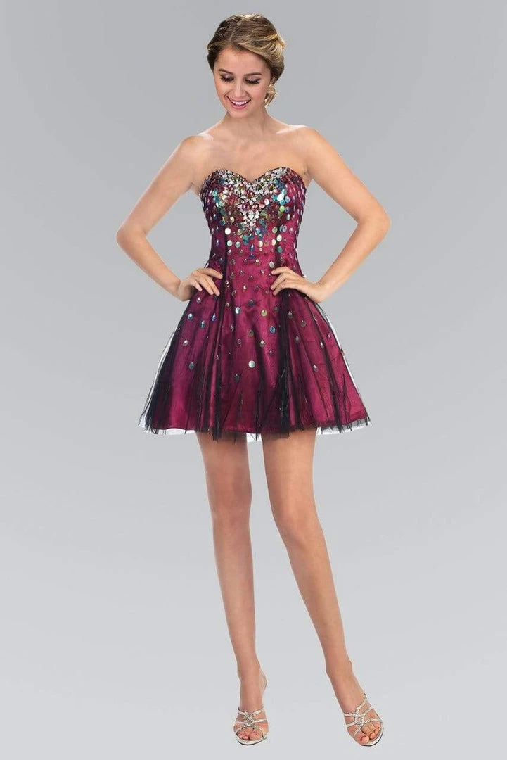 Elizabeth K - GS1023 Sequined Sweetheart Tulle A-Line Dress 3 Elizabeth K - GS1023 Sequined Sweetheart Tulle A-Line Dress