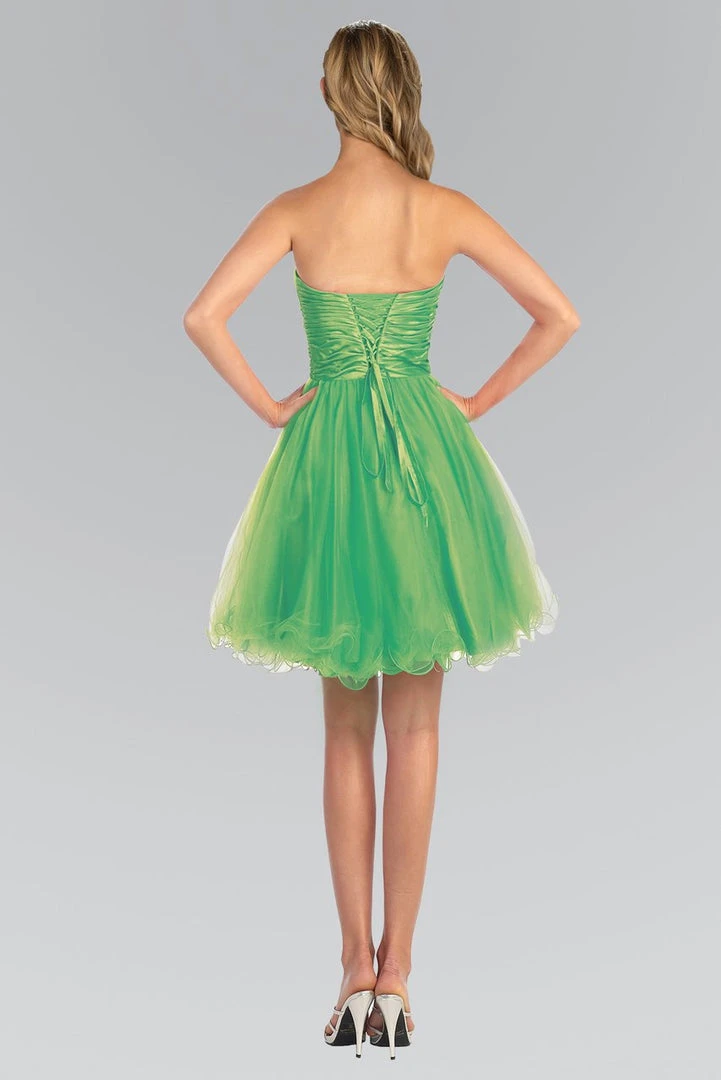 Elizabeth K - GS1050 Jeweled Straight Neck Tulle A-line Dress 4 Elizabeth K - GS1050 Jeweled Straight Neck Tulle A-line Dress