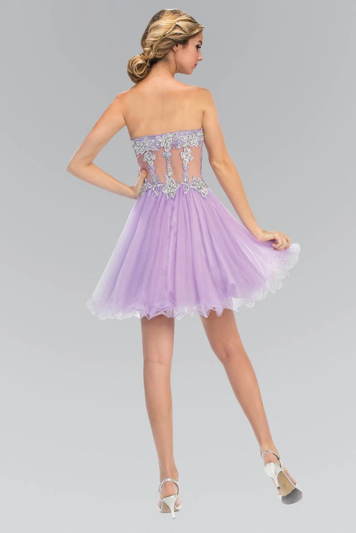 Elizabeth K - GS1106 Sequin Embellished Sweetheart Neck Tulle Dress 4 Elizabeth K - GS1106 Sequin Embellished Sweetheart Neck Tulle Dress