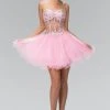 Elizabeth K - GS1106 Sequin Embellished Sweetheart Neck Tulle Dress