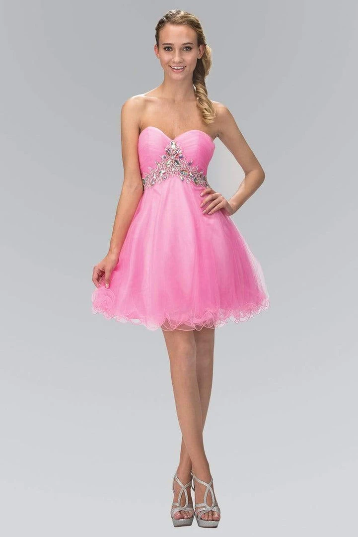Elizabeth K - GS1139 Jeweled Ruched Sweetheart Tulle A-line Dress 3 Elizabeth K - GS1139 Jeweled Ruched Sweetheart Tulle A-line Dress
