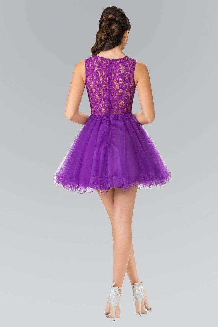 Elizabeth K - GS1427 Sleeveless Lace Bodice Short Dress 4 Elizabeth K - GS1427 Sleeveless Lace Bodice Short Dress