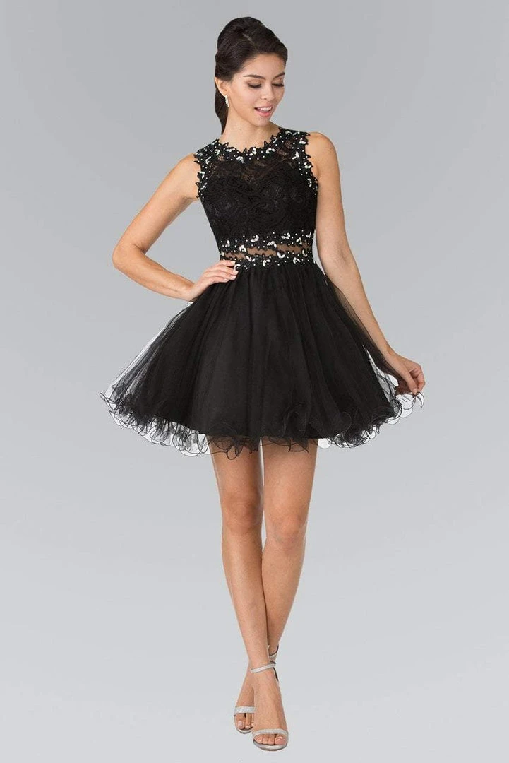 Elizabeth K - GS1427 Sleeveless Lace Bodice Short Dress 8 Elizabeth K - GS1427 Sleeveless Lace Bodice Short Dress