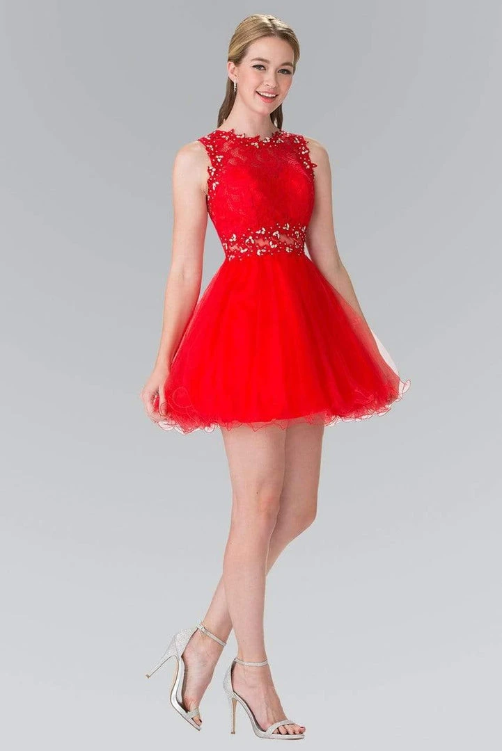 Elizabeth K - GS1427 Sleeveless Lace Bodice Short Dress 7 Elizabeth K - GS1427 Sleeveless Lace Bodice Short Dress