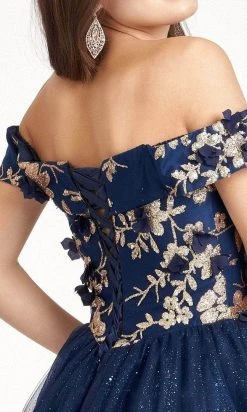 Elizabeth K GS1978 - Sweetheart Glitter Cocktail Dress