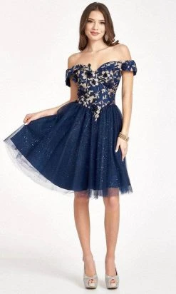 Elizabeth K GS1978 - Sweetheart Glitter Cocktail Dress