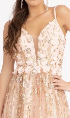 Elizabeth K GS1998 - Deep V-Neck Short Dress