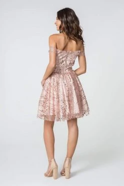 Elizabeth K - GS2833 Glitter Off-Shoulder A-Line Cocktail Dress 15 Elizabeth K - GS2833 Glitter Off-Shoulder A-Line Cocktail Dress