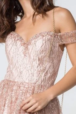 Elizabeth K - GS2834 Beaded Off-Shoulder A-Line Cocktail Dress 16 Elizabeth K - GS2834 Beaded Off-Shoulder A-Line Cocktail Dress