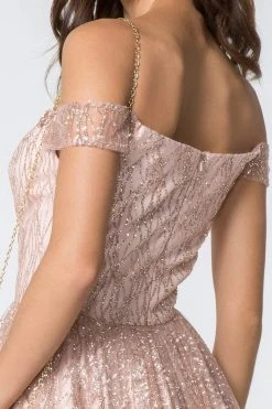 Elizabeth K - GS2834 Beaded Off-Shoulder A-Line Cocktail Dress 17 Elizabeth K - GS2834 Beaded Off-Shoulder A-Line Cocktail Dress