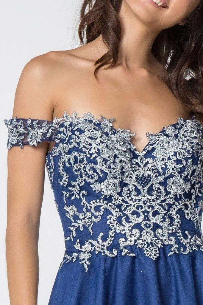Elizabeth K - GS2862 Embroidered Off-Shoulder A-Line Dress 6 Elizabeth K - GS2862 Embroidered Off-Shoulder A-Line Dress