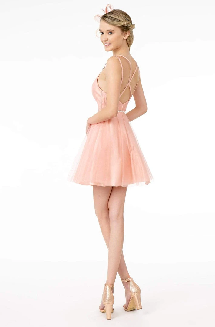 Elizabeth K - GS2866 Ruched V-Neck A-Line Cocktail Dress 4 Elizabeth K - GS2866 Ruched V-Neck A-Line Cocktail Dress