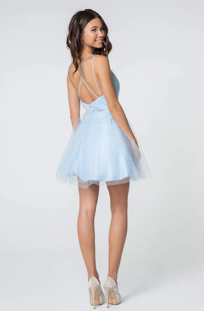 Elizabeth K - GS2866 Ruched V-Neck A-Line Cocktail Dress 8 Elizabeth K - GS2866 Ruched V-Neck A-Line Cocktail Dress