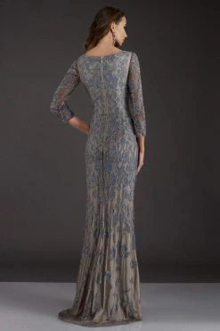 Feriani Couture - 18004 Embellished V-neck Sheath Dress 6 Feriani Couture - 18004 Embellished V-neck Sheath Dress