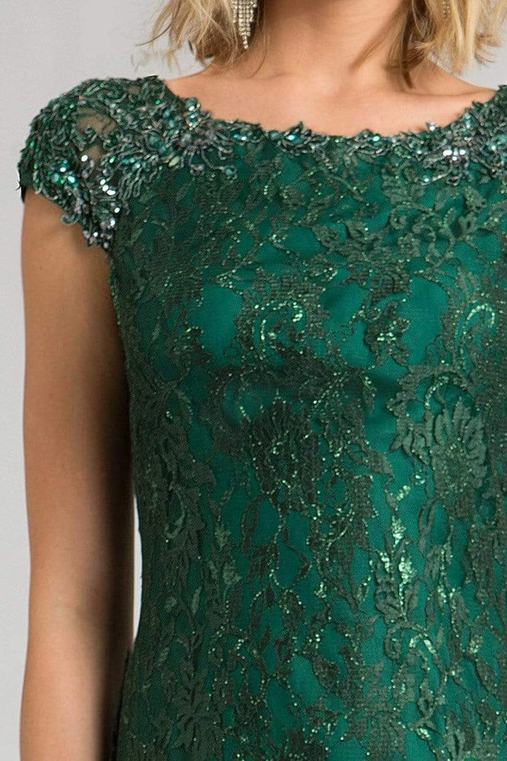 Feriani Couture - 18389S Beaded Floral Sheath Dress 5 Feriani Couture - 18389S Beaded Floral Sheath Dress