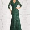 Feriani Couture - 18399 Classy Lace V-Neck Evening Gown 1 Feriani Couture - 18399 Classy Lace V-Neck Evening Gown