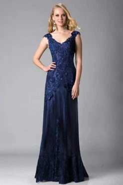 Feriani Couture - 18401 Embellished V Neck Lace Evening Gown 8 Feriani Couture - 18401 Embellished V Neck Lace Evening Gown