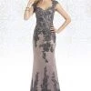 Feriani Couture - 18456 Floral Embellished Long Dress 2 Feriani Couture - 18456 Floral Embellished Long Dress