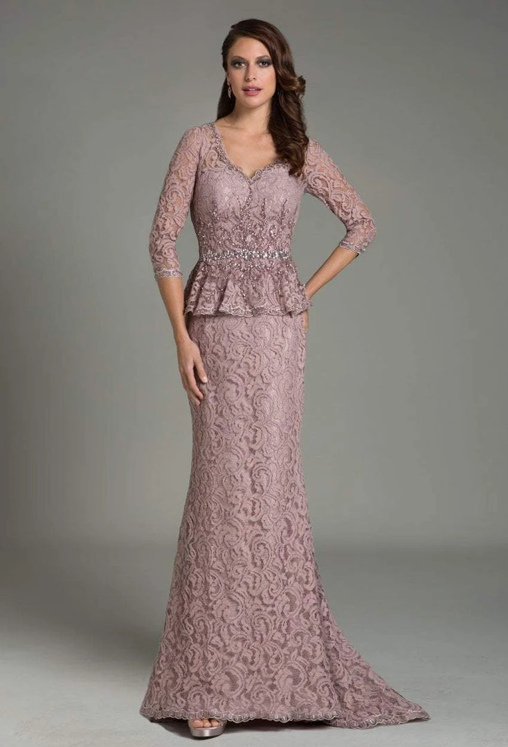 Feriani Couture - 18512 Peplum Lace Evening Gown 6 Feriani Couture - 18512 Peplum Lace Evening Gown