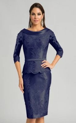 Feriani Couture - 18557 Lace Bateau Sheath Dress