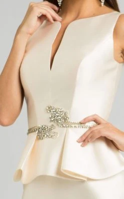 Feriani Couture - 18558 Bejeweled Peplum Cocktail Dress