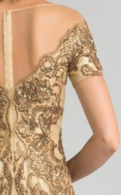 Feriani Couture - 18569 Embellished V-Neck A-Line Dress 9 Feriani Couture - 18569 Embellished V-Neck A-Line Dress