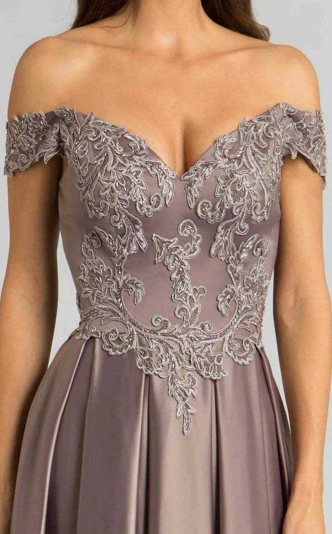 Feriani Couture - 18585 Laced Off Shoulder A-Line Gown 6 Feriani Couture - 18585 Laced Off Shoulder A-Line Gown