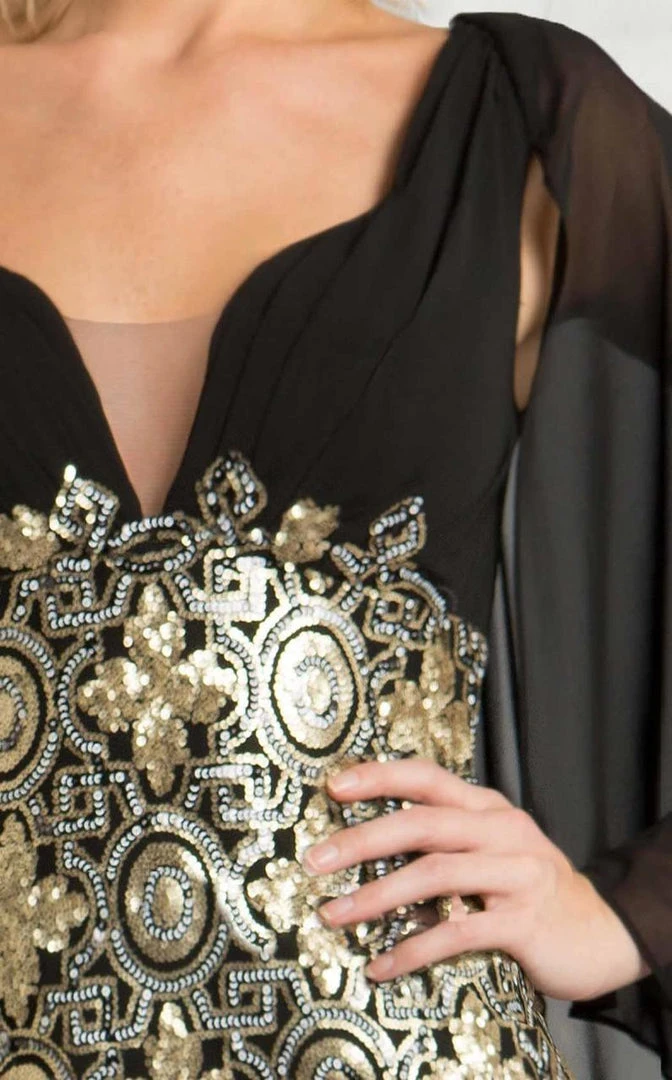 Feriani Couture - 18631 Amazing Cocktail Dress With Cape 5 Feriani Couture - 18631 Amazing Cocktail Dress With Cape