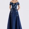 Feriani Couture - 18658 Floral Embroidered Off-Shoulder A-line Gown 1 Feriani Couture - 18658 Floral Embroidered Off-Shoulder A-line Gown