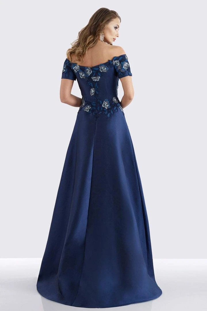 Feriani Couture - 18658 Floral Embroidered Off-Shoulder A-line Gown 4 Feriani Couture - 18658 Floral Embroidered Off-Shoulder A-line Gown