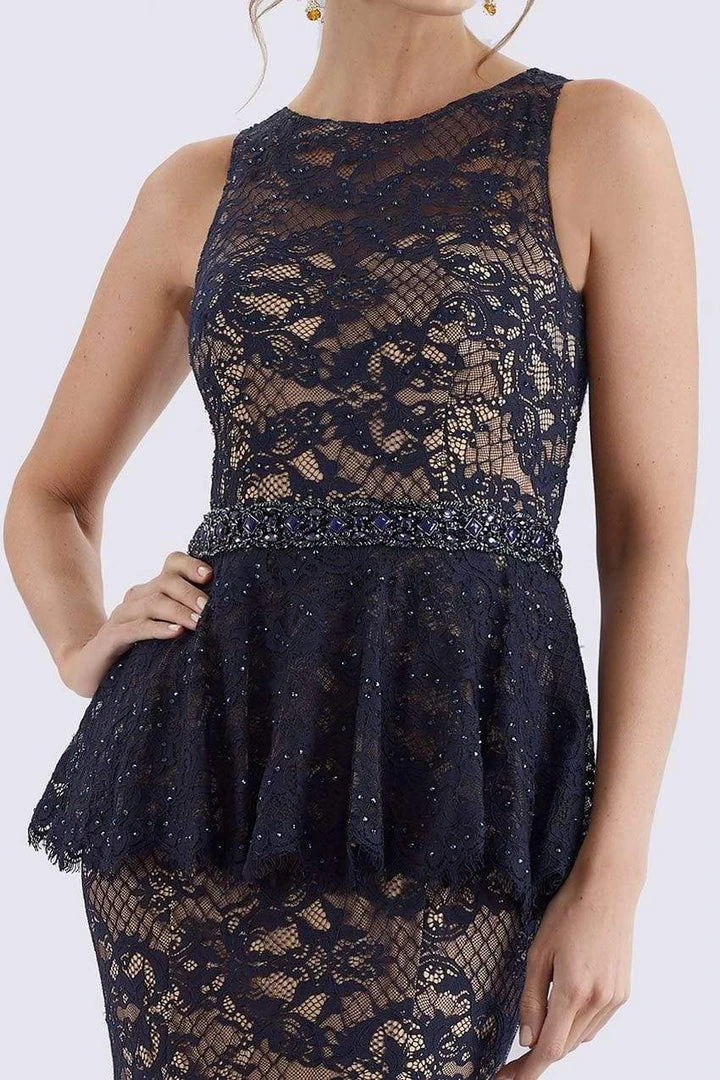 Feriani Couture - 18692 Beaded Lace Peplum Evening Dress 6 Feriani Couture - 18692 Beaded Lace Peplum Evening Dress