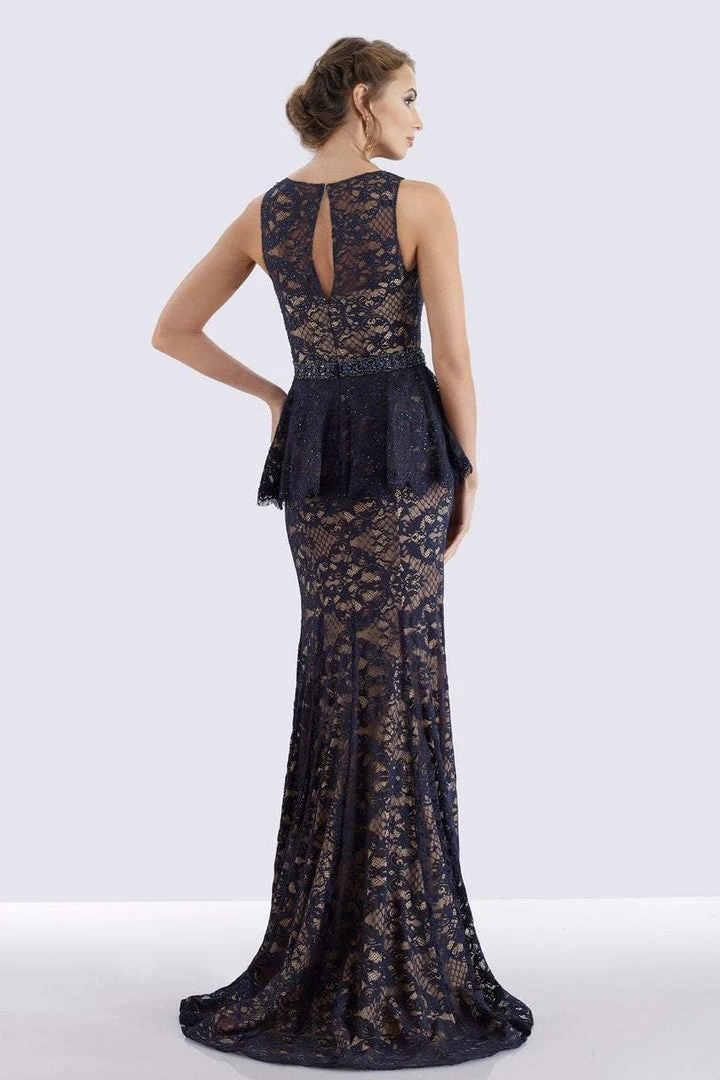 Feriani Couture - 18692 Beaded Lace Peplum Evening Dress 4 Feriani Couture - 18692 Beaded Lace Peplum Evening Dress