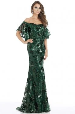 Feriani Couture - 18870 Sequin Embellished Off-Shoulder Dress